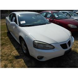 2001 PONTIAC GRAND PRIX 4 DOOR SEDAN, S/N 2G2WP522241352478, GAS ENG, A/T