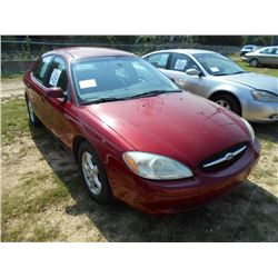 2003 FORD TAURUS SE 4 DOOR SEDAN, S/N 1FAFP53U83A250317, GAS ENGINE, A/T, ODOMETER READING 67,928 MI