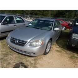 2003 NISSAN ALTIMA 4 DOOR SEDAN, S/N 1N4AL11D03C242590, GAS ENG, A/T, ODOMETER READING 199,664 MILES