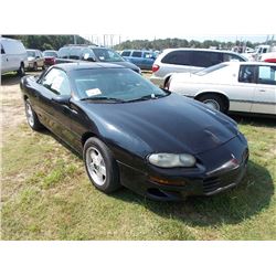 2000 CHEVROLET CAMARO, S/N 2G1FP22K4Y2142743, GAS ENG, A/T, ODOMETER READING 178,430 MILES