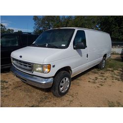2002 FORD E350 SUPER DUTY VAN, SN 1FTSS34F12HB31932, POWERSTROKE DIESEL ENG, A/T, ODOMETER READING 2