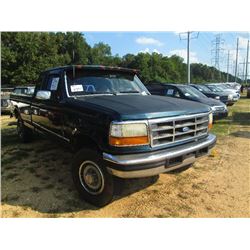 1995 FORD PICKUP F250 4X4 PICKUP, S/N 1FTHX26F9SKB93262, POWERSTROKE DIESEL ENG, A/T, EXTENDED CAB, 