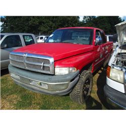 1997 DODGE RAM 1500 4X4 EXTENDED CAB PICKUP, S/N 3B7HF1326VG724439, V8 GAS, A/T, ODOMETER READING 29