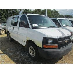 2004 CHEVROLET 3500 EXPRESS VAN, S/N 1GCHG35U241186331, V8 GAS, A/T, CANTEX SPRAY MACHINE ON SKIDS W