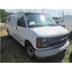2002 CHEVROLET 2500 VAN, S/N 1GCFG29M621237516, GAS ENG, A/T, ODOMETER READING 178,559 MILES