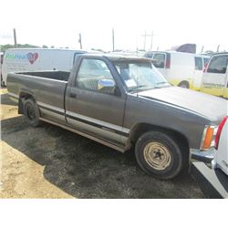 1991 GMC 1500 PICKUP, S/N 1GTDC14Z3ME540751, GAS ENG, 4 SPD TRANS, DOMETER READING 93,219 MILES