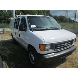 2003 FORD E250 VAN,S S/N 1FTNS24LX3HB17001, GAS ENG, A/T, ODOMETER READING 246,447 MILES
