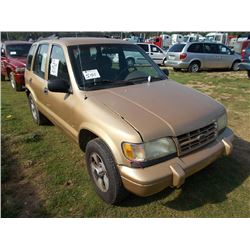 1997 KIA SPORTAGE 4 DOOR SUV, S/N KNDJA7233V5527753, GAS ENG, A/T, ODOMETER READING 146,730 MILES