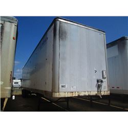 1996 WABASH SA102SCW T/A VAN TRAILER, S/N 1JJV482UXTL361741, 48' LENGTH, LANDING GEAR, 295/75R22.5 T