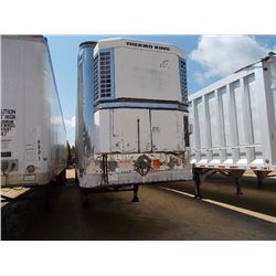 1987 GREAT DANE 48' T/A REFRIGERATOR TRAILER, S/N 1GRAA9624HB062201, THERMO KING REEFER UNIT, SLIDIN