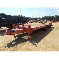 BELSHE IND DT/255 T/A PENTLE HOOK TRAILER, S/N 16JF02027W1031102, 8' WIDE, 20' FOOT LOAD DECK, 6' BE