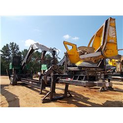 JOHN DEERE 437C LOG LOADER, S/N 173635 (09 YR) CSI 264 DELILMBER, ECAB W/AIR, MTD ON BIG JOHN T/A TR