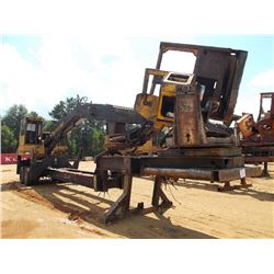 TIGERCAT 240B LOG LOADER, S/N 240-0781, CAB, DELIMBER, MTD ON T/A PITTS TRAILER, S/N 708, METER READ