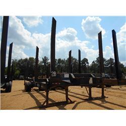 1974 SHOP BUILT 4 BOLSTER T/A LOG TRAILER, S/N 28021974, 285/75R24.5 TIRES