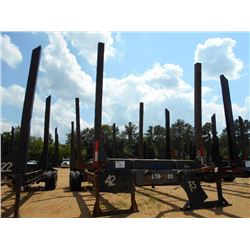 1988 EVANS 4 BOLSTER T/A LOG TRAILER, S/N 1J9G138B4J1003671, 11R24.5 TIRES