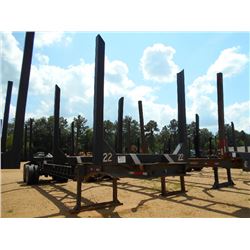 1974 SHOP BUILT 4 BOLSTER T/A LOG TRAILER, S/N 68I0U1, 285/75R24.5 TIRES