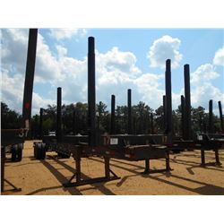 1974 SHOP BUILT 4 BOLSTER T/A LOG TRAILER, S/N 28984, 11R24.5 TIRES