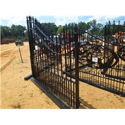 16' DEER HEAD METAL GATE W/POST