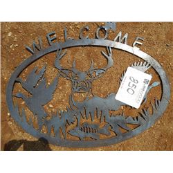 SPORTMAN WELCOME SIGN, METAL