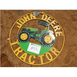 METAL JOHN DEERE TRACTOR SIGN