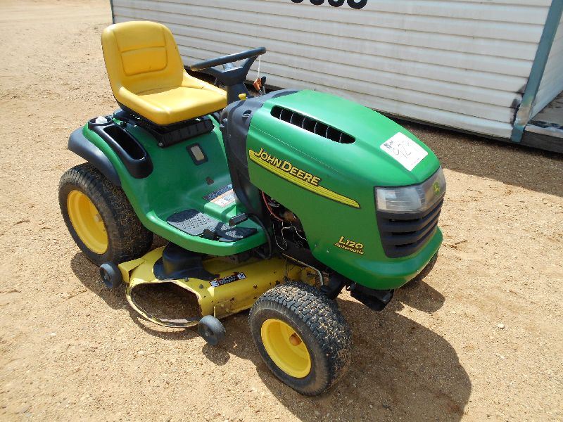 JOHN DEERE L120 48" RIDING MOWER J.M. Wood Auction Company, Inc.