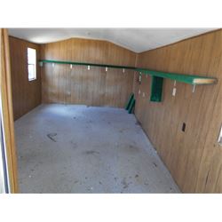 11' X 20' BUILDING, METAL SIDING, 4' PORCH