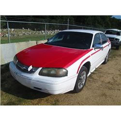 2005 CHEVROLET IMPALA, S/N 2G1WF52E059231307, GAS ENG, A/T, ODOMETER READING 278,257 MILES