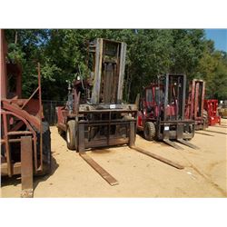 TAYLOR Y-22-WD FORK LIFT, S/N S-25-12531, 22,000# CAPACITY, DUAL STAGE, CANOPY