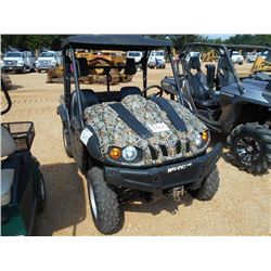 BENCHE 4X4 ATV, S/N LWGMGYZ40EB001865, DUMP BED, CANOPY, ODOMETER READING 982 MILES