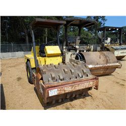DYNAPAC CA21PD VIBRATORY ROLLER, S/N 60310363, 54' PADFOOT DRUM, CANOPY, METER READING 1,554 HOURS