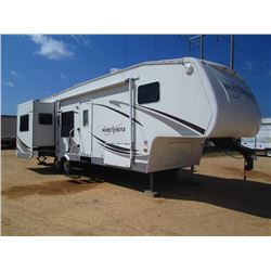 2008 31RG NORTHSHORE GOOSENECK TRAVEL TRAILER, S/N 47CFF2S298P619779, 3 SLIDE OUTS, 35' LONG, FURNIS