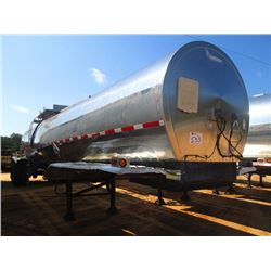 1986 BRENNER 40' T/A STAINLESS STEEL TANK TRAILER, S/N 10BFT5211GF007910, INSULATED, SINGLE BARREL 5