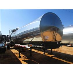 1989 BRENNER STAINLESS INSULATED TANK TRAILER, S/N 10BFT5218KF0A1381, SINGLE BARREL, 5,600 GAL CAPAC