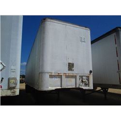 1983 FRUEHAUF 48' T/A VAN TRAILER, S/N H2VC04820DA000736, SLIDING TANDEM, 10.00-20 TIRES, SPRING SUS