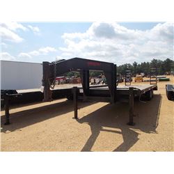 2001 HARDEEBILT 8' X 24' T/A GOOSENECK TRAILER, S/N HB9TL243X1X103258, 4' DOVETAIL, FOLD UP RAMPS, L