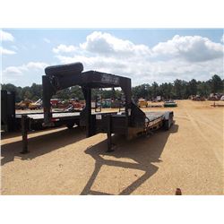 2011 ECONOLINE 25' GOOSENECK TRI-AXLE TRAILER, S/N 42ETGMD29B1000045, 19' TILT BED, 9 TON CAPACITY,