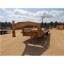 1987 ECONOLINE 28' T/A GOOSENECK TRAILER, S/N 42EDG2844H1000626, 4' DOVETAIL, FOLD UP RAMP, 8-15-5 T