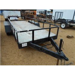 SHOP BUILT T/A 16' TAG TRAILER (BILL OF SALE ONLY)
