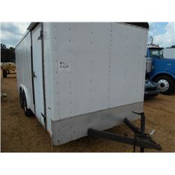 CARGO 7' X 16' T/A ENCLOSED TAG TRAILER, S/N 4D6EB1621XA007373, ST215/75R14 TIRES