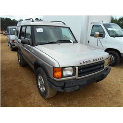 2000 LAND ROVER 4X4 DISCOVERY, S/N SALTY1242YA251208, V8, A/T (DOES NOT RUN)