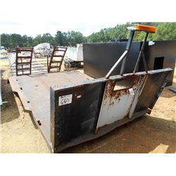 8' X 16' FLATBED W/45" DOVETAIL & FOLD UP RAMPS