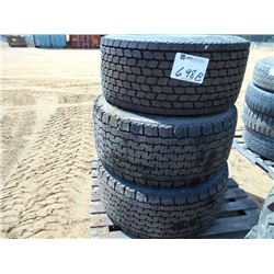 1 LOT (3) 445/50R22.5 TIRES & RIMS