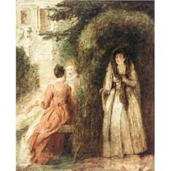 William Powell Frith (British 1819-1909) Eavesdropping Signed WPF l.l.; also in...