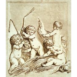 After Abraham Bloemaert (Dutch 1564-1651) Allegory of the Seasons: Group of Four W...