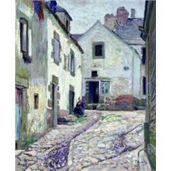 Paul Madeline (French 1863-1920) Rue en Bretagne Signed P. Madeline l.r. Oil...