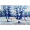 Image 1 : Jean Daumier (French b. 1948) Summer Landscape with Figures Signed Jean Daumier...