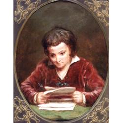 Attributed to Charles Bird King (American 1785-1862) The Studious Boy Unsigned;...