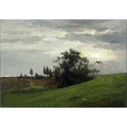 Paul Weber (American 1823-1916) Early Morning Landscape Signed P. Weber l.r.<br...