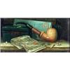 Image 1 : Charles Alfred Meurer (American 1865-1955) Trompe L'Oeil Still Life of Pipe and Cu...