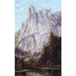 Frank Henry Shapleigh (American 1842-1906) Sentinel Rock, Yosemite Valley Signe...